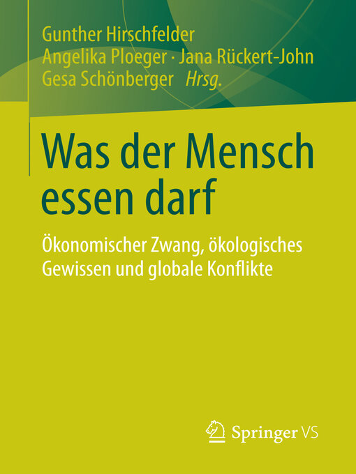 Title details for Was der Mensch essen darf by Gunther Hirschfelder - Available